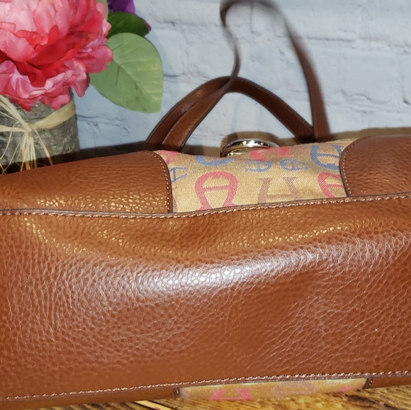 Authentic Etienne Aigner Logo Satchel Bag - Picture 2 of 7